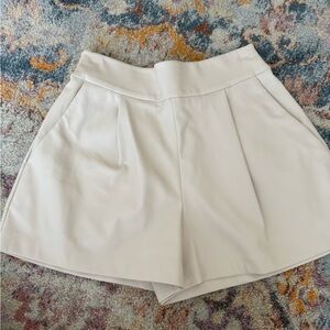 Susana Monaco Cream High Waist Women's Shorts